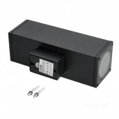 Aplique pared doble cara exterior negro QUERK 4 - 8