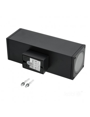Aplique pared doble cara exterior negro QUERK 4 - 8