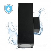 Aplique pared doble cara exterior negro QUERK 4 - 7