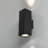Aplique pared doble cara exterior negro QUERK 4 - 9