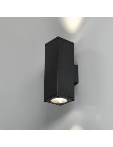 Aplique pared doble cara exterior negro QUERK 4 - 9