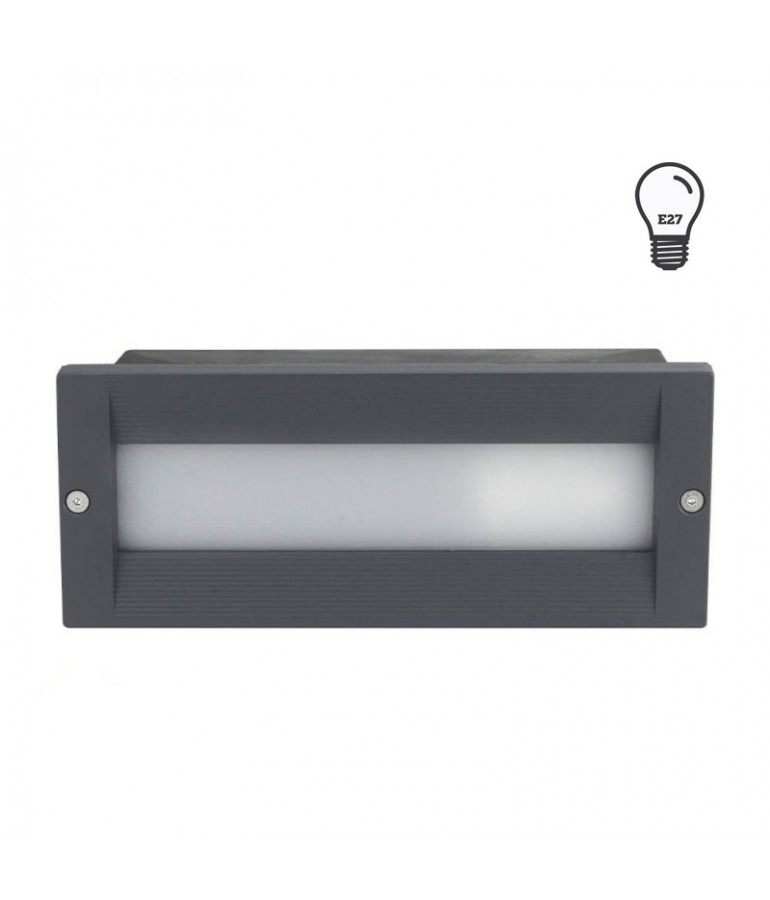 Aplique Pared E27 Empotrar Rectangular - 1