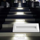 Aplique Escalera 3W LED rectangular blanco neutro IP65 - 6