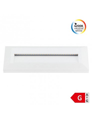 Aplique Escalera 3W LED rectangular blanco neutro IP65 - 1