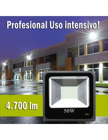 Foco Proyector LED 50W 4500lm SMD 120º SLIM