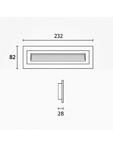 Aplique Escalera LED Superficie Rectangular 3W IP65 - 13