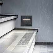 Aplique Escalera LED Cuadrado 2W negro luz neutra IP65 - 2