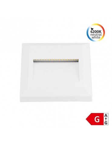 Aplique Escalera LED Cuadrado 2W blanco luz neutra IP65 - 1