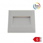 Aplique Escalera LED Cuadrado 2W gris luz neutra IP65 - 1