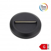 Aplique Escalera LED circular Negro luz neutra 2W IP65 - 1