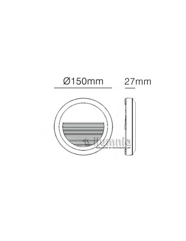 Aplique Escalera LED circular Superficie 2W IP65 - 3