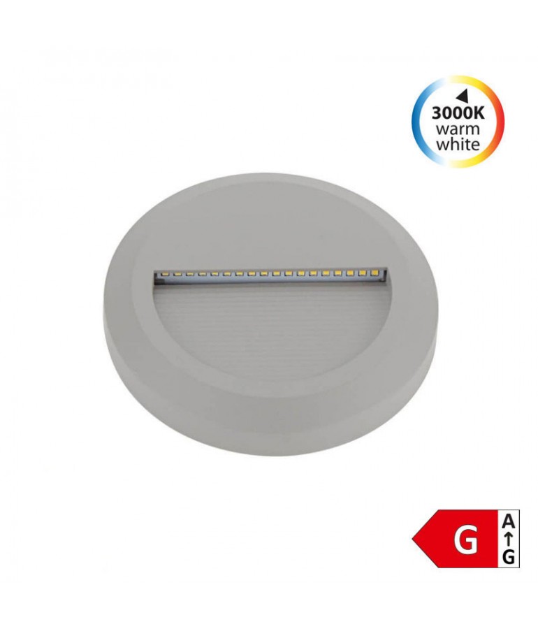 Aplique Escalera LED circular Gris cálido 2W IP65 - 1