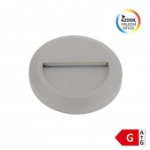 Aplique Escalera LED circular Gris luz neutra 2W IP65 - 1