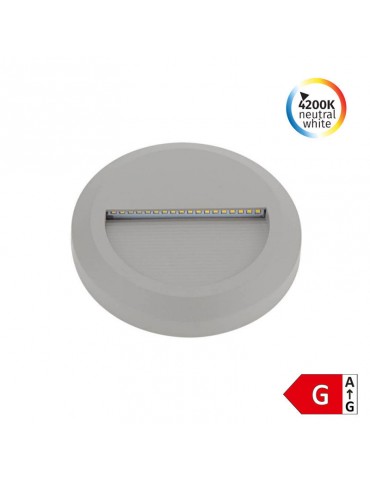 Aplique Escalera LED circular Gris luz neutra 2W IP65 - 1