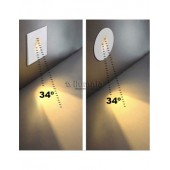 Aplique LED 3W Escalera Pared Cuadrado - 8