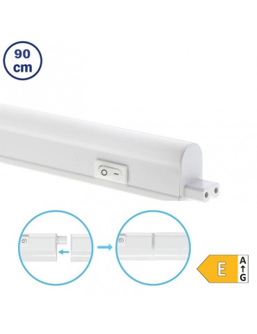 REGLETA LED T5 12W 90cm interconectable con interruptor - 1
