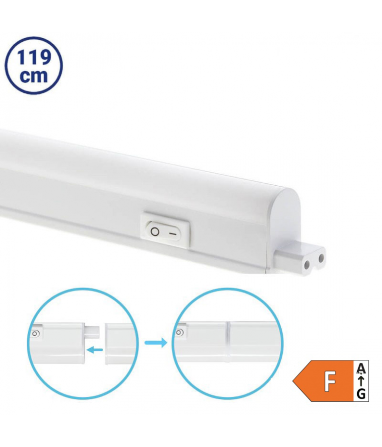 Regleta LED T5 120cm 13W adosable interruptor - 1