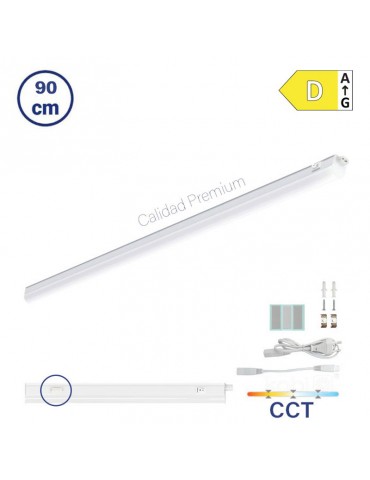 Regleta LED T5 90cm CCT 12W adosable interruptor - 1