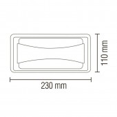 Aplique LED Oval Doble cara Exterior 12W IP65 - 4