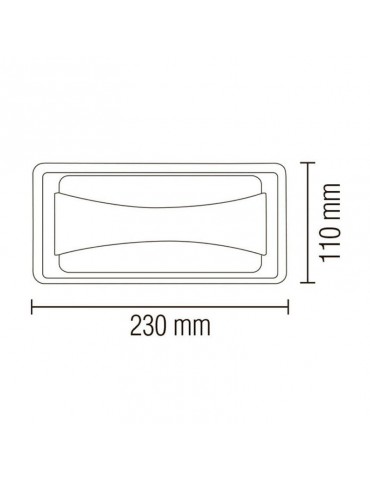 Aplique LED Oval Doble cara Exterior 12W IP65 - 4