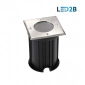 Foco suelo cuadrado empotrar GU10 IP67 inox - 1