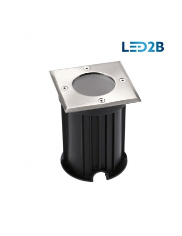 Foco suelo cuadrado empotrar GU10 IP67 inox - 1