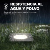 Foco suelo cuadrado empotrar GU10 IP67 inox - 2