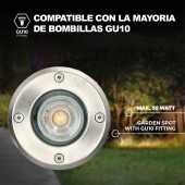Foco suelo empotrar GU10 IP65 inox - 3