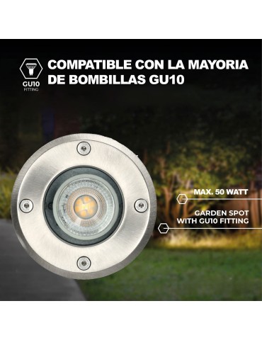 Foco suelo empotrar GU10 IP65 inox - 3