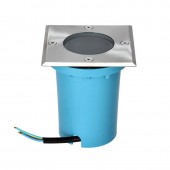Foco suelo empotrar cuadrado GU10 IP65 inox - 1