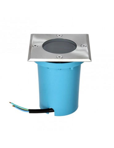 Foco suelo empotrar cuadrado GU10 IP65 inox - 1