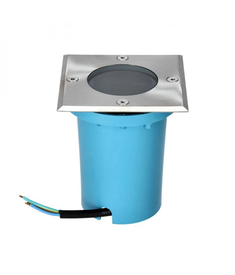 Foco suelo empotrar cuadrado GU10 IP65 inox - 1