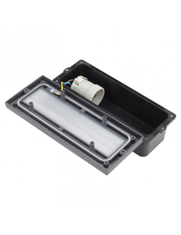 Aplique Muro E27 con rejilla Empotrar Rectangular - 3