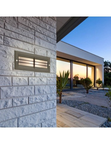 Aplique Muro E27 con rejilla Empotrar Rectangular - 5