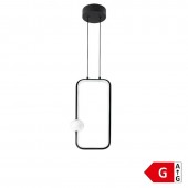 15W LED Lámpara colgante blanco cálido negro - 1