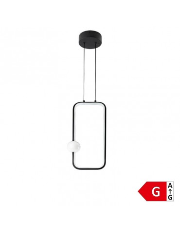 15W LED Lámpara colgante blanco cálido negro - 1