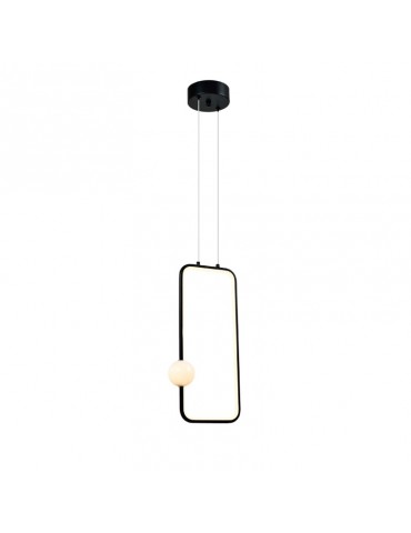 Lámpara 15W LED colgante blanco con negro - 5