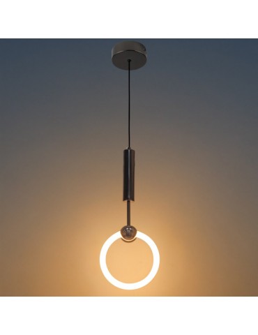 Lámpara 10W LED colgante Ring negro - 4