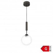 Lámpara 10W LED colgante Ring negro - 5