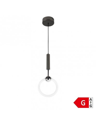 Lámpara 10W LED colgante Ring negro - 5