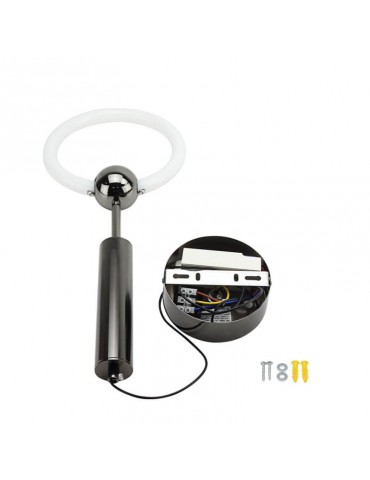 Lámpara 10W LED colgante Ring negro - 3