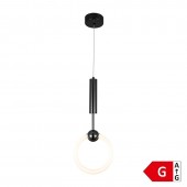 Lámpara 10W LED colgante Ring negro - 1