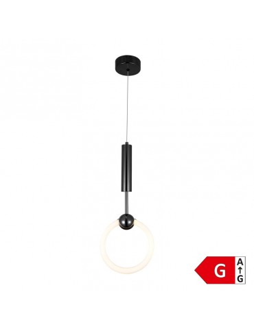 Lámpara 10W LED colgante Ring negro - 1