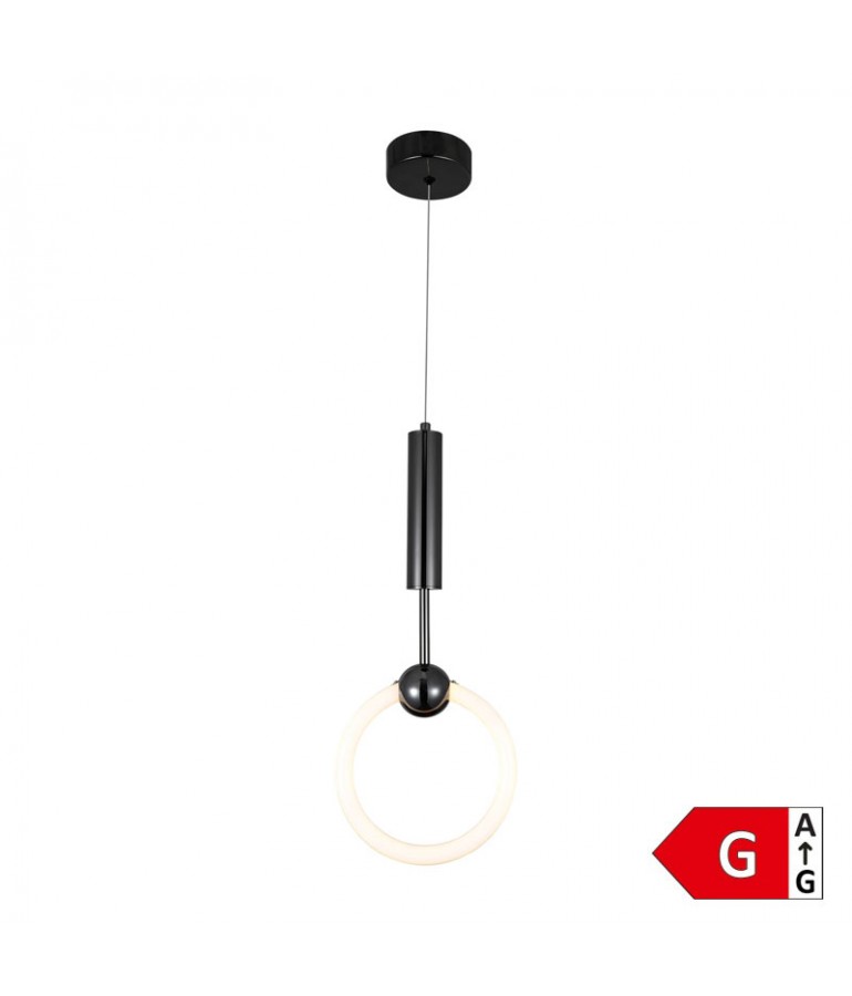 Lámpara 10W LED colgante Ring negro - 1