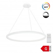Lámpara 30W LED CCT colgante Regulable blanco Ø50cm - 1