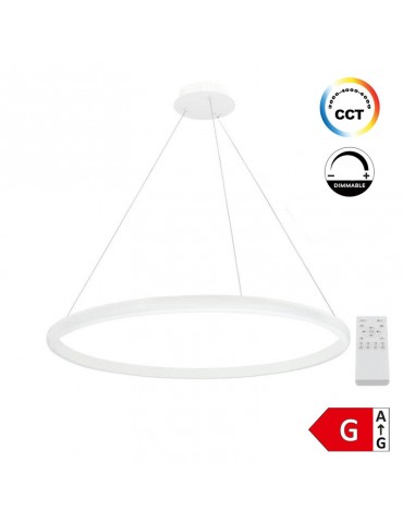 Lámpara 30W LED CCT colgante Regulable blanco Ø50cm - 1
