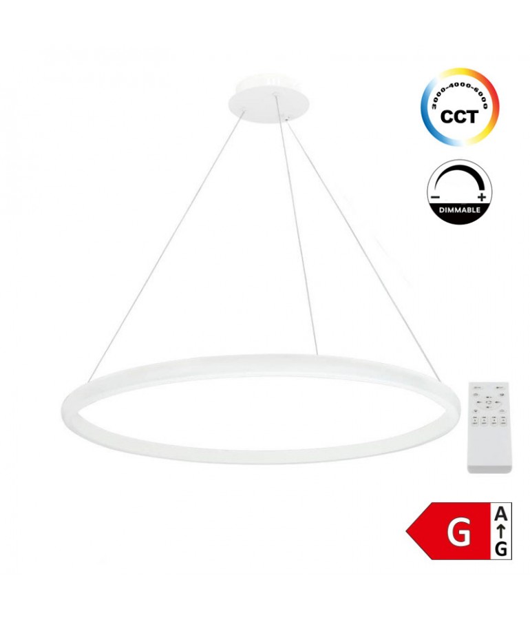 Lámpara 30W LED CCT colgante Regulable blanco Ø50cm - 1