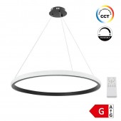 Lámpara 30W LED CCT colgante Regulable negro Ø50cm - 1