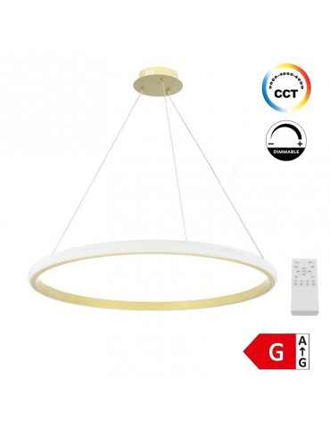 Lámpara 30W LED CCT colgante Regulable gold Ø50cm - 1