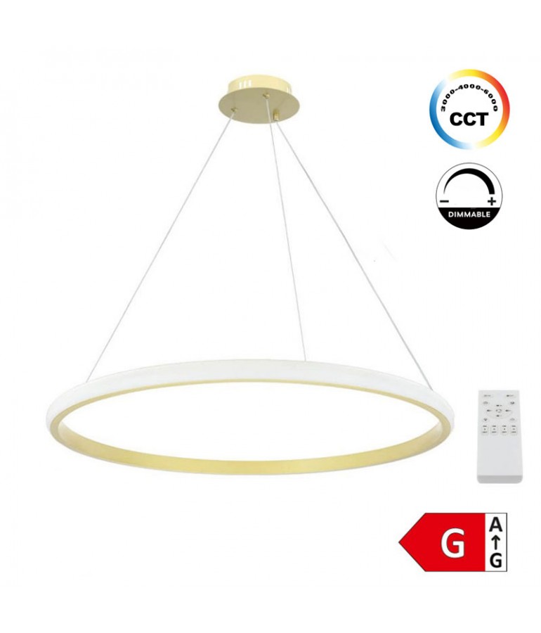 Lámpara 30W LED CCT colgante Regulable gold Ø50cm - 1